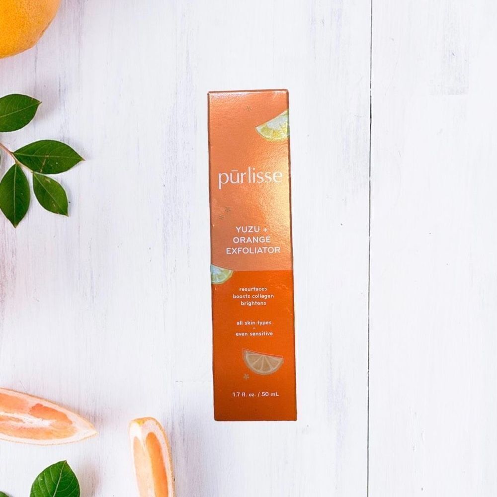 Purlisse Yuzu + Orange Exfoliating Brightening Face Polish 50ml NWT
